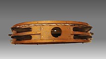 Pandereta (tambourine), wood, skin, metal, Spanish